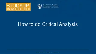 How to do Critical Analysis