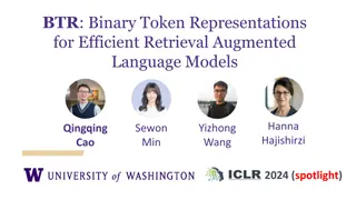 BTR: Binary Token Representations for Efficient Retrieval Augmented Language Models
