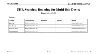 Seamless Roaming for Multi-link Device in IEEE 802.11-23