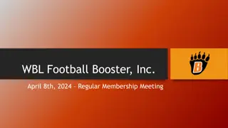 WBL Football Booster Inc. Regular Membership Meeting - April 8th, 2024