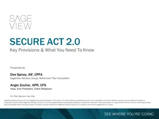 Secure Act 2.0 Key Provisions