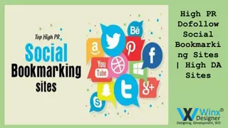 High PR Dofollow Social Bookmarking Sites