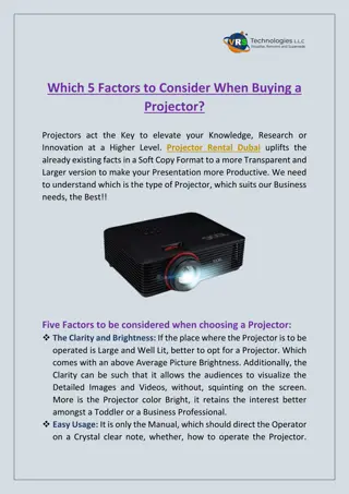 Which 5 Factors to Consider When Buying a Projector?