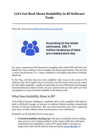 Let’s Get Real About Scalability in BI Software Tools