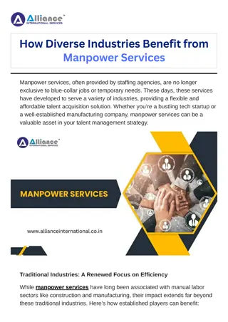 How Diverse Industries Benefit from Manpower Services