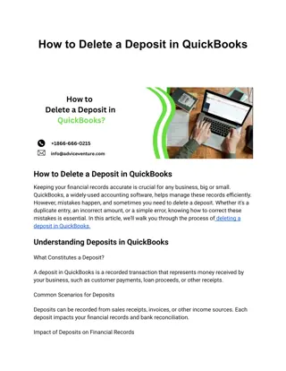 How to Delete a Deposit in QuickBooks
