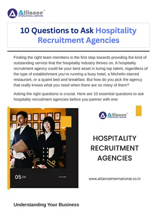 10 Questions to Ask Hospitality Recruitment Agencies