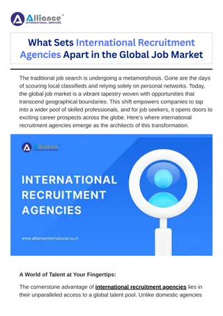 What Sets International Recruitment Agencies Apart in the Global Job Market