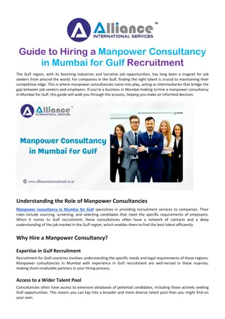 Guide to Hiring a Manpower Consultancy in Mumbai for Gulf Recruitment