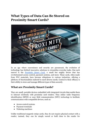 What Types of Data Can Be Stored on Proximity Smart Cards_ What Types of Data Can Be Stored on Proximity Smart Cards