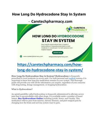 HOW LONG DO HYDROCODONE STAY IN SYSTEM - CARETECHPHARMACY.COM