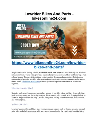 Lowrider Bikes and Parts - bikesonline24.com