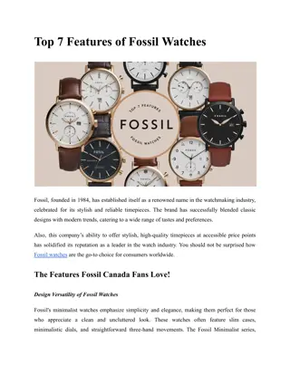 Top 7 Features of Fossil Watches