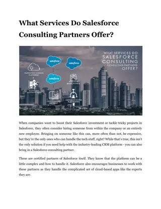 What Services Do Salesforce Consulting Partners Offer?