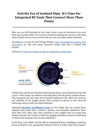 End the Era of Isolated Data. It’s Time for Integrated BI Tools That Connect More Than Points