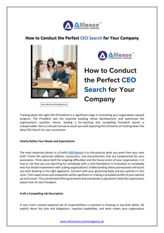 How to Conduct the Perfect CEO Search for Your Company