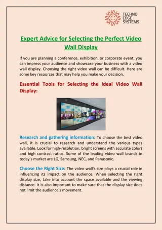 Expert Advice for Selecting the Perfect Video Wall Display