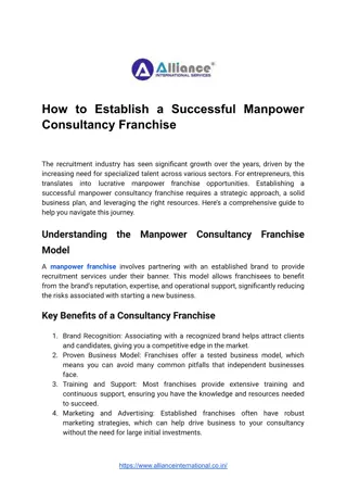 How to Establish a Successful Manpower Consultancy Franchise