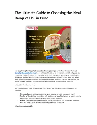 The Ultimate Guide to Choosing the Ideal Banquet Hall in Pune