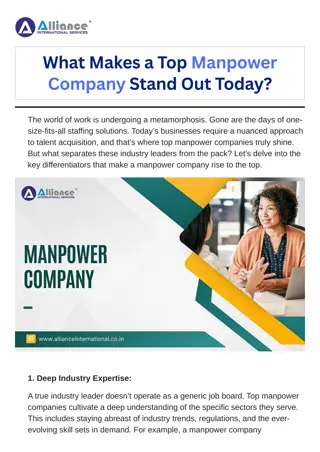 What Makes a Top Manpower Company Stand Out Today
