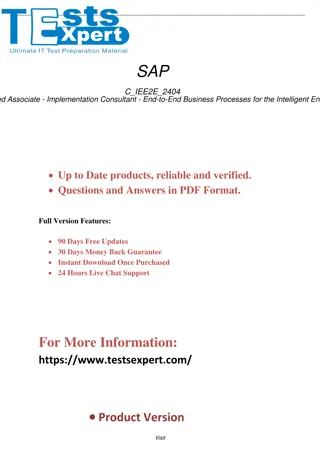 Crush the C_IEE2E_2404 SAP Certified Associate Exam Transforming End-to-End Business Processes for Success