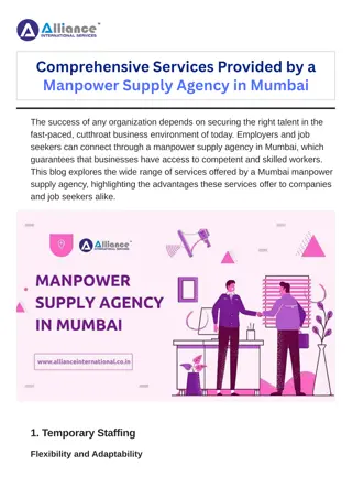 Comprehensive Services Provided by a Manpower Supply Agency in Mumbai