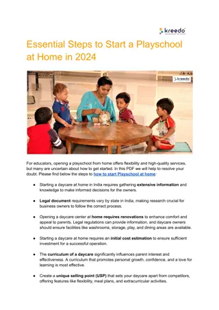 Essential Steps to Start a Playschool at Home in 2024