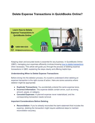 Delete Expense Transactions in QuickBooks Online?