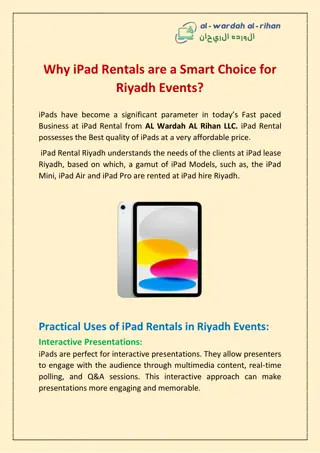 Why iPad Rentals are a Smart Choice for Riyadh Events?