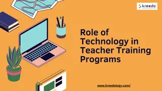 Role of Technology in Teacher Training Programs
