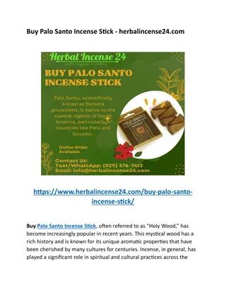 Buy Palo Santo Incense Stick - herbalincense24.com