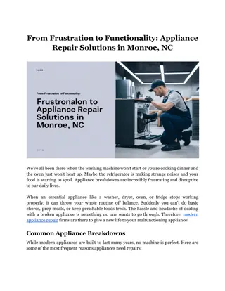 From Frustration to Functionality_ Appliance Repair Solutions in Monroe, NC