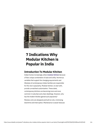 7 Indications Why Modular Kitchen is Popular in India