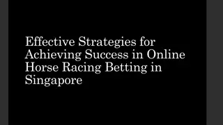 Effective Strategies for Achieving Success in Online Horse Racing Betting in Singapore
