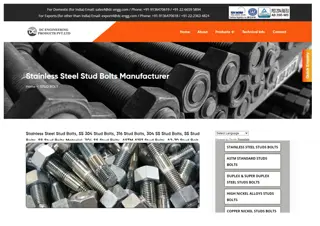 Stainless Steel Stud Bolts Manufacturer