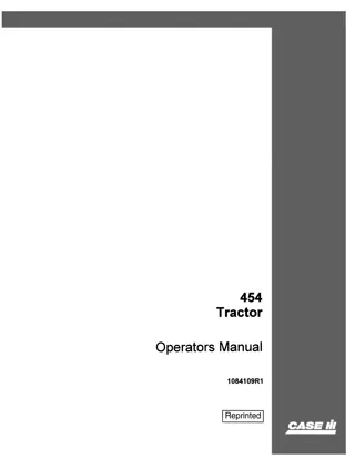 Case IH 454 Tractor Operator’s Manual Instant Download (Publication No.1084109R1)