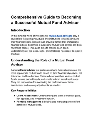 Comprehensive Guide to Becoming a Successful Mutual Fund Advisor