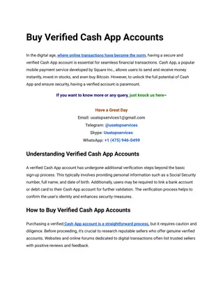 Which is the Best Place to Buy Verified Cash App Accounts?