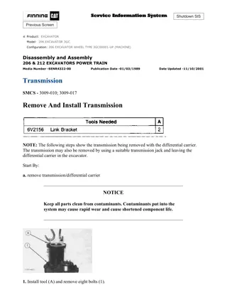 Caterpillar Cat 206 EXCAVATOR WHEEL TYPE EXCAVATOR (Prefix 3GC) Service Repair Manual Instant Download