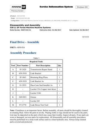 Caterpillar Cat 538 EXCAVATOR (Prefix HBS) Service Repair Manual Instant Download