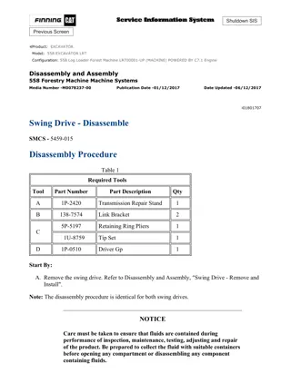 Caterpillar Cat 558 EXCAVATOR (Prefix LRT) Service Repair Manual Instant Download