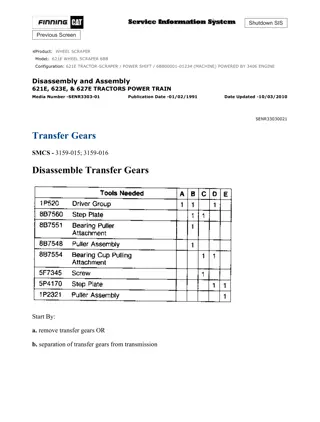 Caterpillar Cat 621E WHEEL SCRAPER (Prefix 6BB) Service Repair Manual Instant Download 3