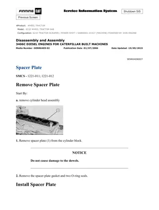 Caterpillar Cat 621E WHEEL TRACTOR (Prefix 6AB) Service Repair Manual Instant Download