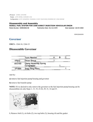 Caterpillar Cat 637D WHEEL SCRAPER (Prefix 22W) Service Repair Manual Instant Download