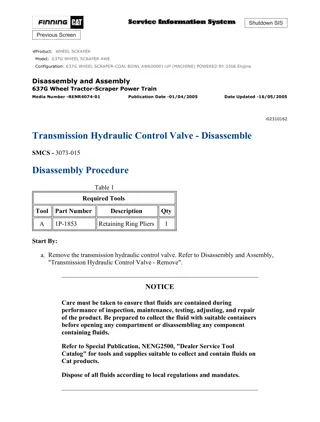 Caterpillar Cat 637G WHEEL SCRAPER (Prefix AWE) Service Repair Manual Instant Download