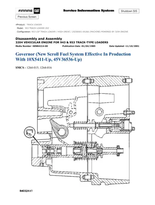 Caterpillar Cat 953 TRACK LOADER (Prefix 20Z) Service Repair Manual Instant Download