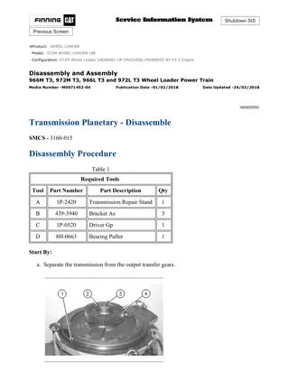 Caterpillar Cat 972M Wheel Loader (Prefix L8E) Service Repair Manual Instant Download