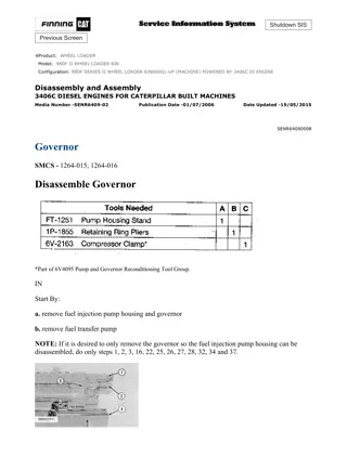 Caterpillar Cat 980F II WHEEL LOADER (Prefix 8JN) Service Repair Manual Instant Download