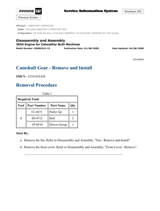 Caterpillar Cat CB-534B Vibratory Compactor (Prefix 5RN) Service Repair Manual Instant Download