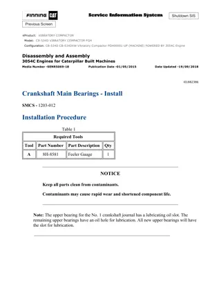 Caterpillar Cat CB-534D, CB-534DXW Vibratory Compactor (Prefix FGH) Service Repair Manual Instant Download